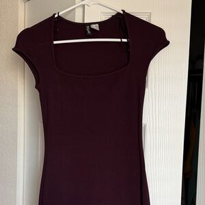 H&M Women's Maxi Dress - Deep Burgundy